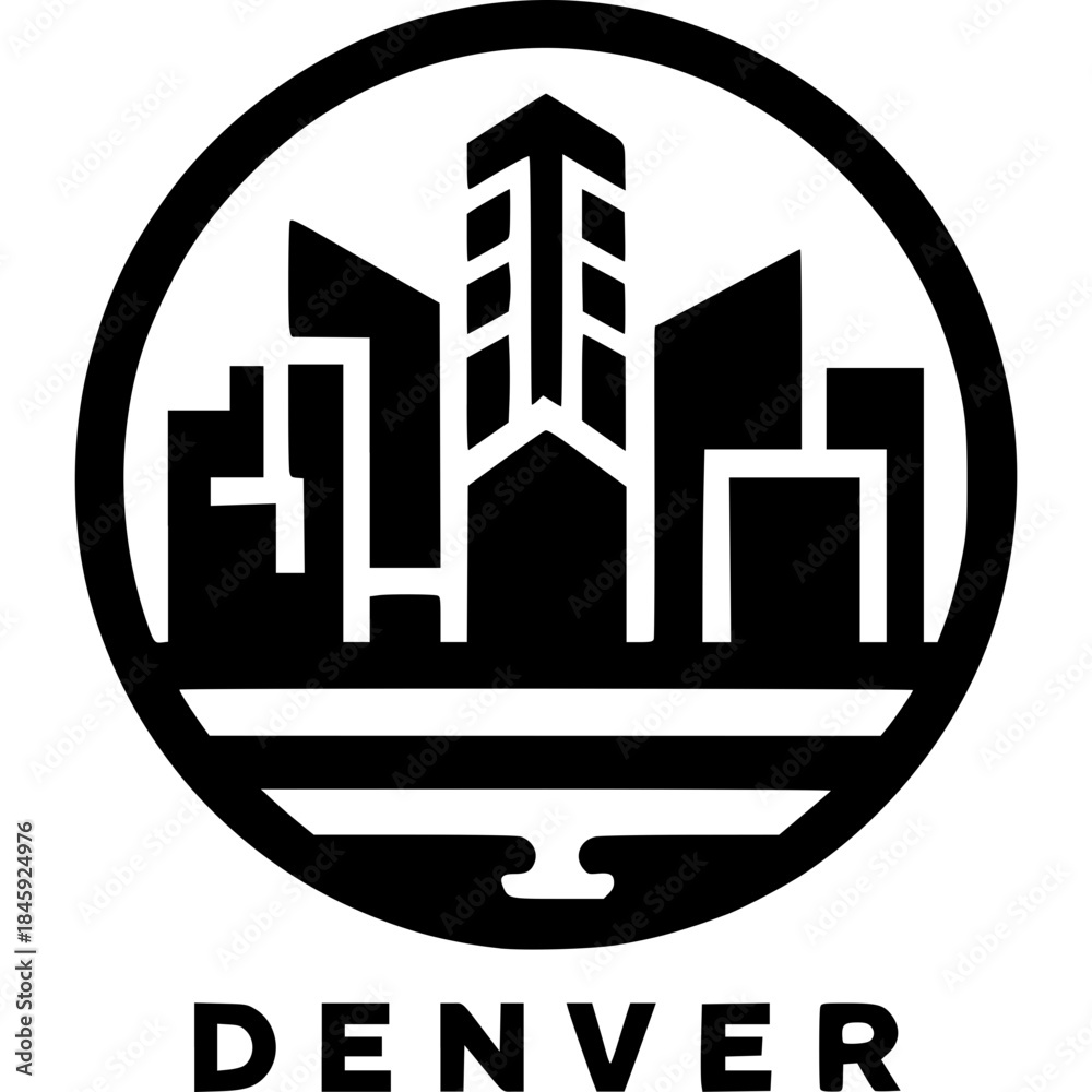 Naklejka premium Denver Skyline Vector Icon