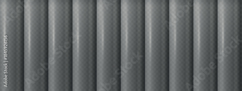 Gradient texture with ribbed glass effect. Overlay acrylic glass isolated on transparent background. Vector illustration.