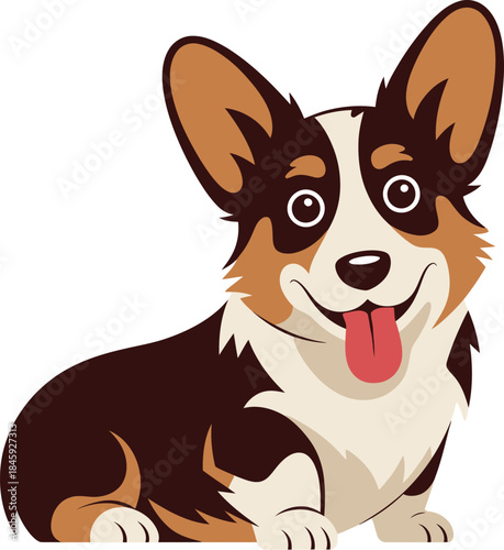 Cute cartoon a illustrator vector Cardigan Welsh Corgi