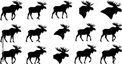 Moose silhouettes, Moose silhouette