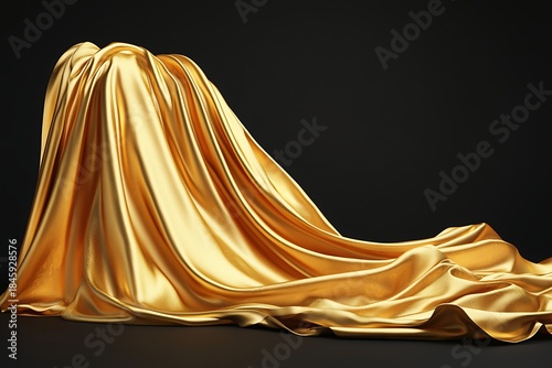 Golden luxury cloth texture flowing motion high resolution picture