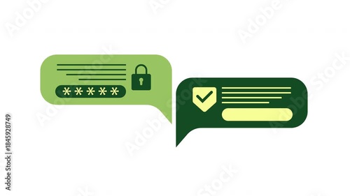 Two Factor Authentication Message Verification Concept 2D Animation 4K – Secure Login UI Interface