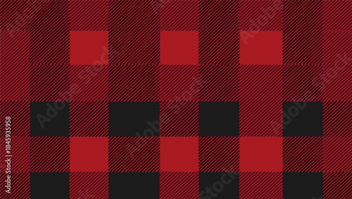 High-Quality Seamless Red and Black Buffalo Plaid Pattern for Rustic Textile Design and Backgrounds