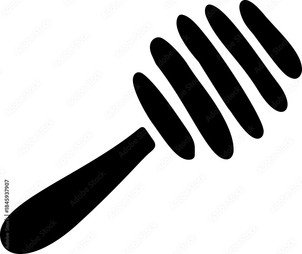 Fototapeta premium Honey Dipper Silhouette Icon
