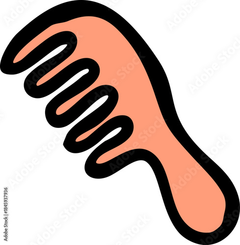 Comb Doodle Hand Drawn