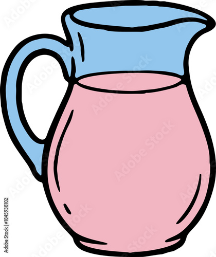 Pitcher Doodle Hand Drawn