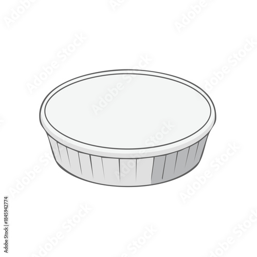 Empty foil food container ready to fill with meals or leftovers for storage and take away service