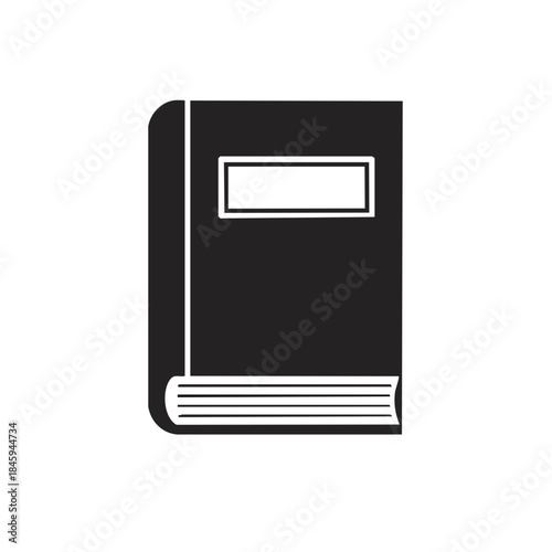 A simple book illustration icon of a journal or hardcover book for studies and writing