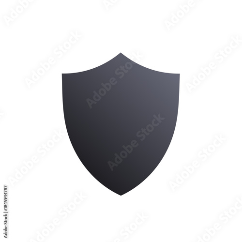 Free Download Isolated dark gray shield on a white background representing security or protection safety and defense icon - GFXLoad