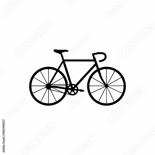 Black Bicycle Silhouette Icon