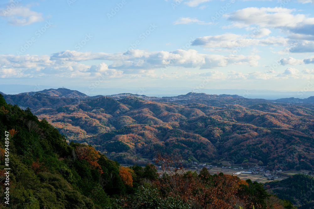 Naklejka premium 丹生山の登山道から見える景色