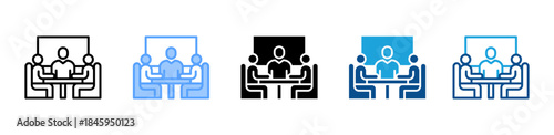 Conference Room icon set multiple style collection