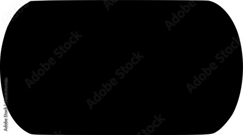 Black rounded rectangular shape isolated on transparent background design element for promotion sale sticker or discount tag with empty space for text content