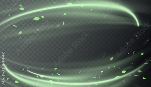 Green swirl elements