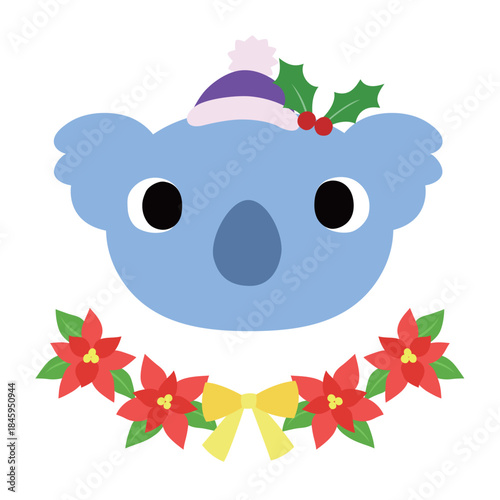 可愛いコアラのマーク　冬のクリスマス