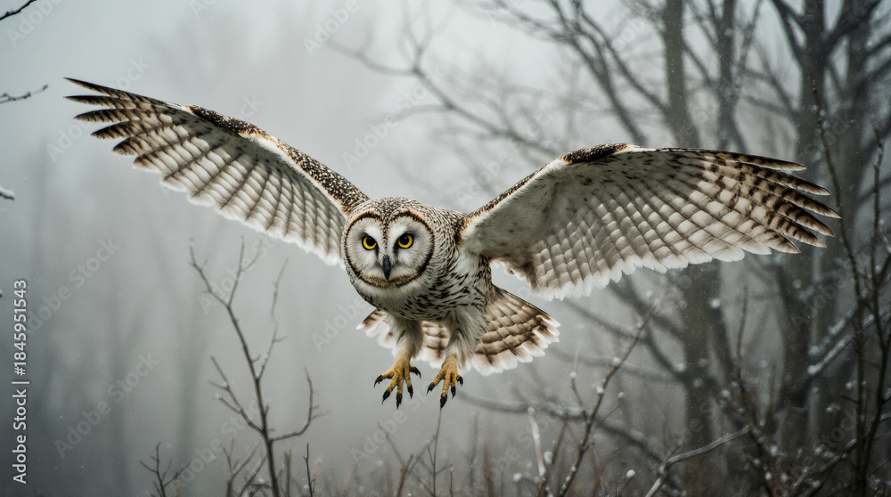 Fototapeta premium Snowy Owl Close-Up Portrait