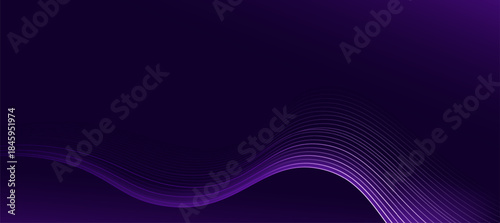 Modern abstract purple wave on dark background,tech banner, corporate business concept, hi-tech abstract background, vector illustration for business or presentation