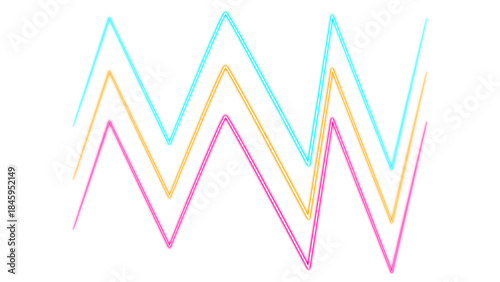 Colorful gradient line light effect abstract glow design for modern digital backgrounds and creative concepts, isolated transparent background, editable vector artwork ai illustration file,