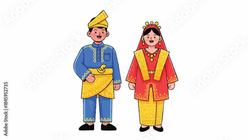 Couple in Traditional Royal Attire