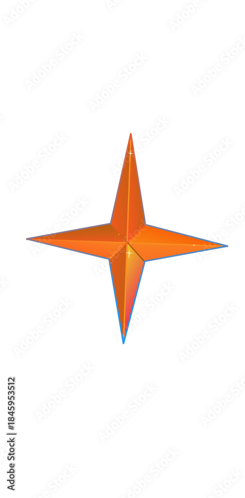 Obraz premium red star isolated on white