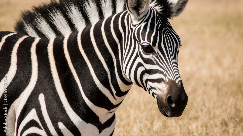 Naklejka premium Wild Zebra in Natural Habitat