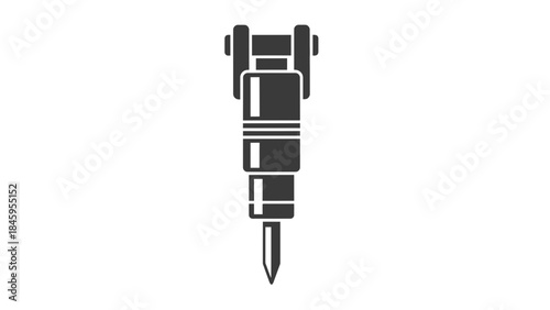 Hydraulic breaker attachment for heavy construction machinery.
