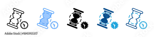 Hourglass  icon set multiple style collection