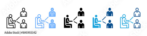 Delegation icon set multiple style collection