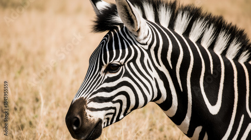 Wild Zebra in Natural Habitat