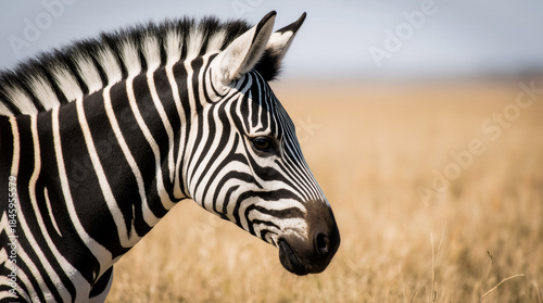 Wild Zebra in Natural Habitat