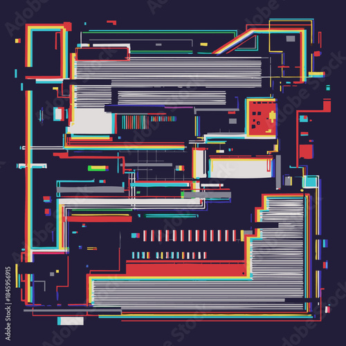 digital glitch art circuit schematic