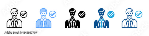 Friendly Agent icon set multiple style collection