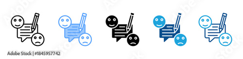 Feedback icon set multiple style collection