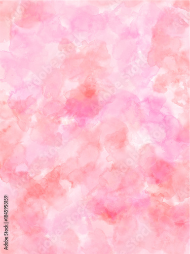 Soft, airy, and diffused watercolor background texture featuring gentle washes and cloud-like blending of pastel pink, blush, and light coral tones on white paper.