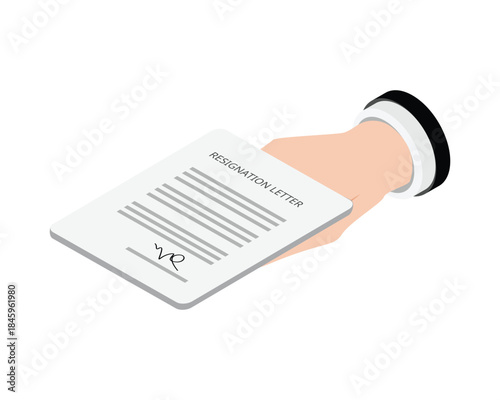 Handing Over Resignation Letter to leave a job