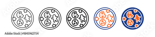 Cookies Different Set Vector Icon