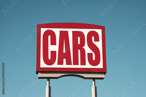 Used and new cars sign 