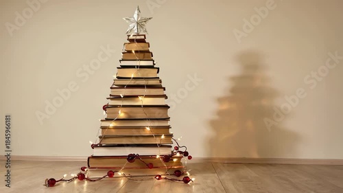 Creative Book Christmas Tree Interior
