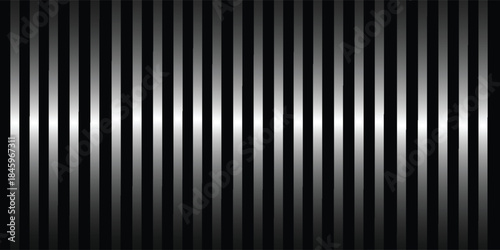 Abstract background with shimmering vertical silver and black stripes creating a modern metallic texture.