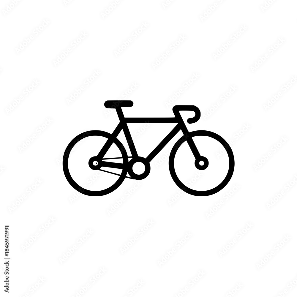 Fototapeta premium black bicycle isolated on white
