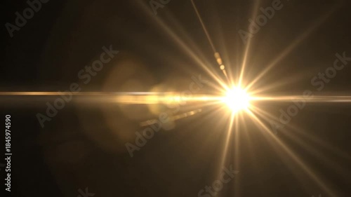 Blinding light burst illuminating a black void