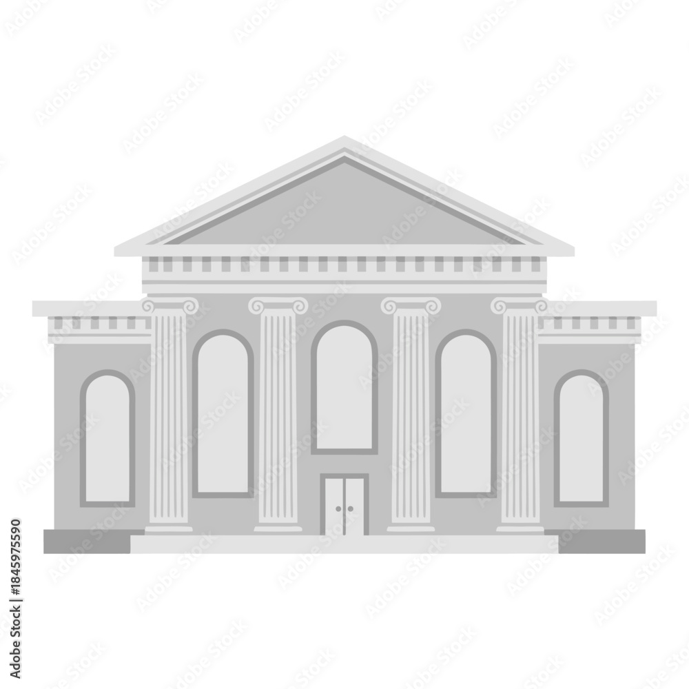 Fototapeta premium Classical building with columns and pediment.