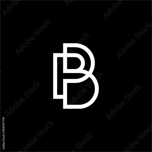 A minimalist, elegant BP or PB monogram. Perfect for a fashion label or personal brand seeking a chic, highly recognizable, and exclusive look.