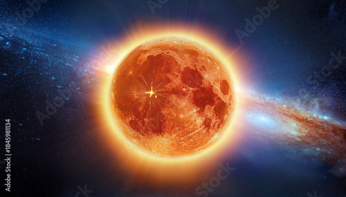 Sun Encircled By Iridescent Hues Of Boundless Cosmic Abyss Instills A Profound Sense Of Awe Unveiling Unfathomable Expanse Of Universe