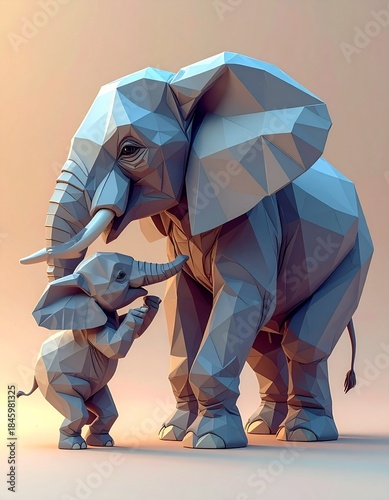 可愛い多角形の象