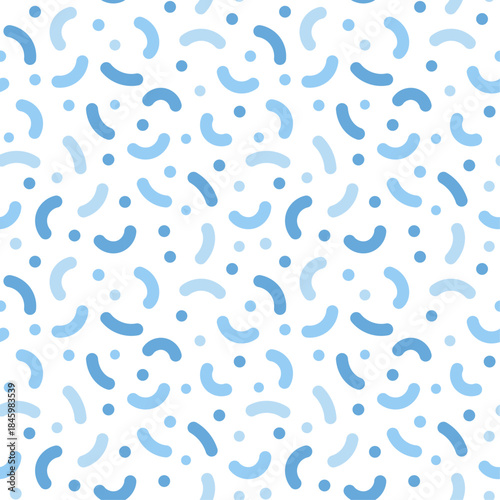 Vector seamless pattern of probiotics and prebiotics. Microflora background. 