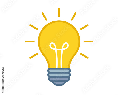 Light Bulb Idea Icon with a Transparent Background for Creative Projects and Designs