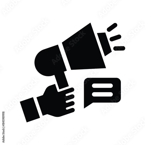  megaphone glyph icon illustration vector graphic.eps