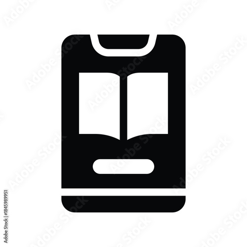 ebook glyph icon illustration vector graphic.eps