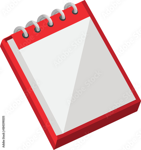 3D illustration of a blank, red-topped nail polish bottle, symbolizing beauty and glamour